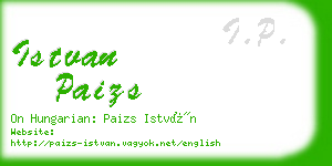 istvan paizs business card